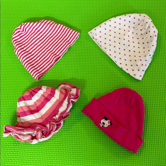 Newborn Baby Girl Beanie Hat Set - Picture 2 of 6